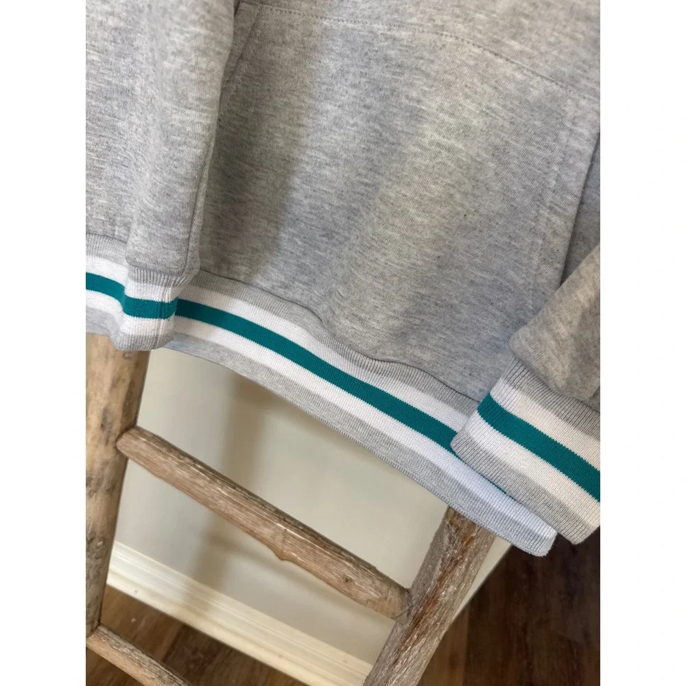 Licensed NFL Miami Dolphins Embroidered Youth Gray Pullover Hoodie size 14-16